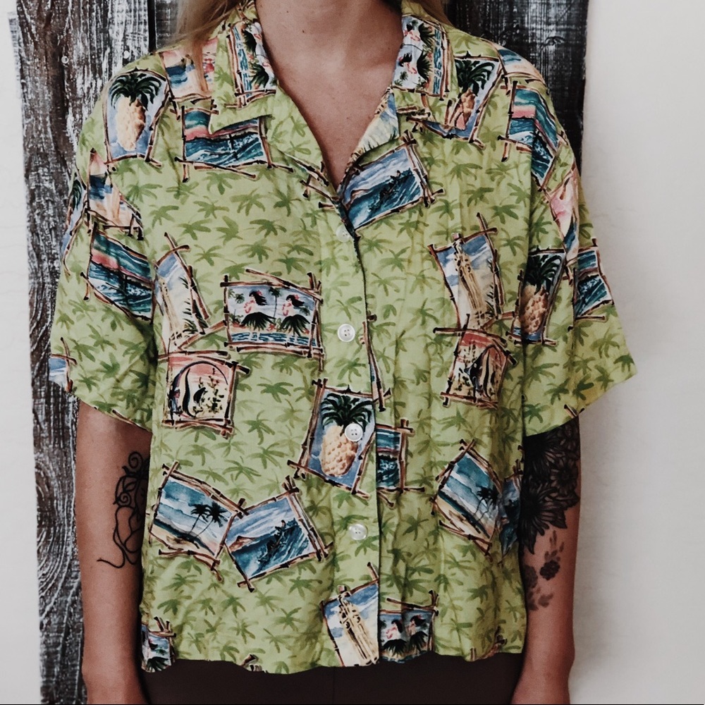 Button Up Hawaiian Shirt